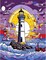 DIY Paint by Numbers Kit for Adults, Lighthouse Paint by Numbers kit On Canvas for Beginners DIY Oil Painting Kits for Home Wall Decor 16x12inch
